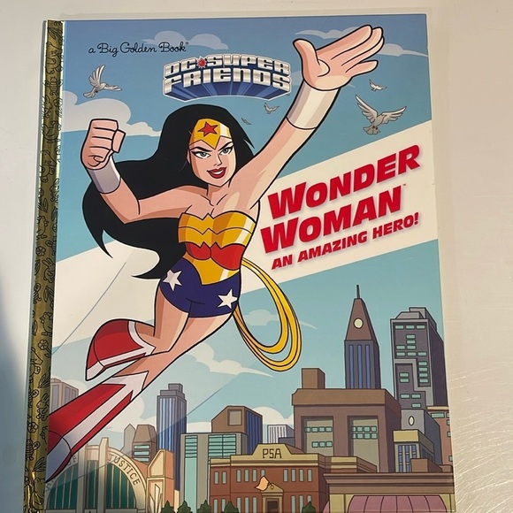 golden books Other - A big Golden Book DC Super Friends Wonder Woman and Amazing Hero! Book